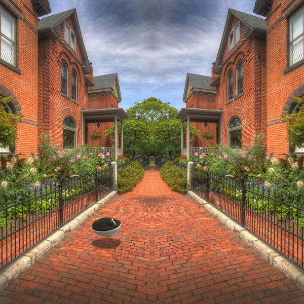 Photograph Eastward Reinhard Sidewalk by Larry Hamill Photograph of Eastward Reinhard Sidewalk by Larry Hamill