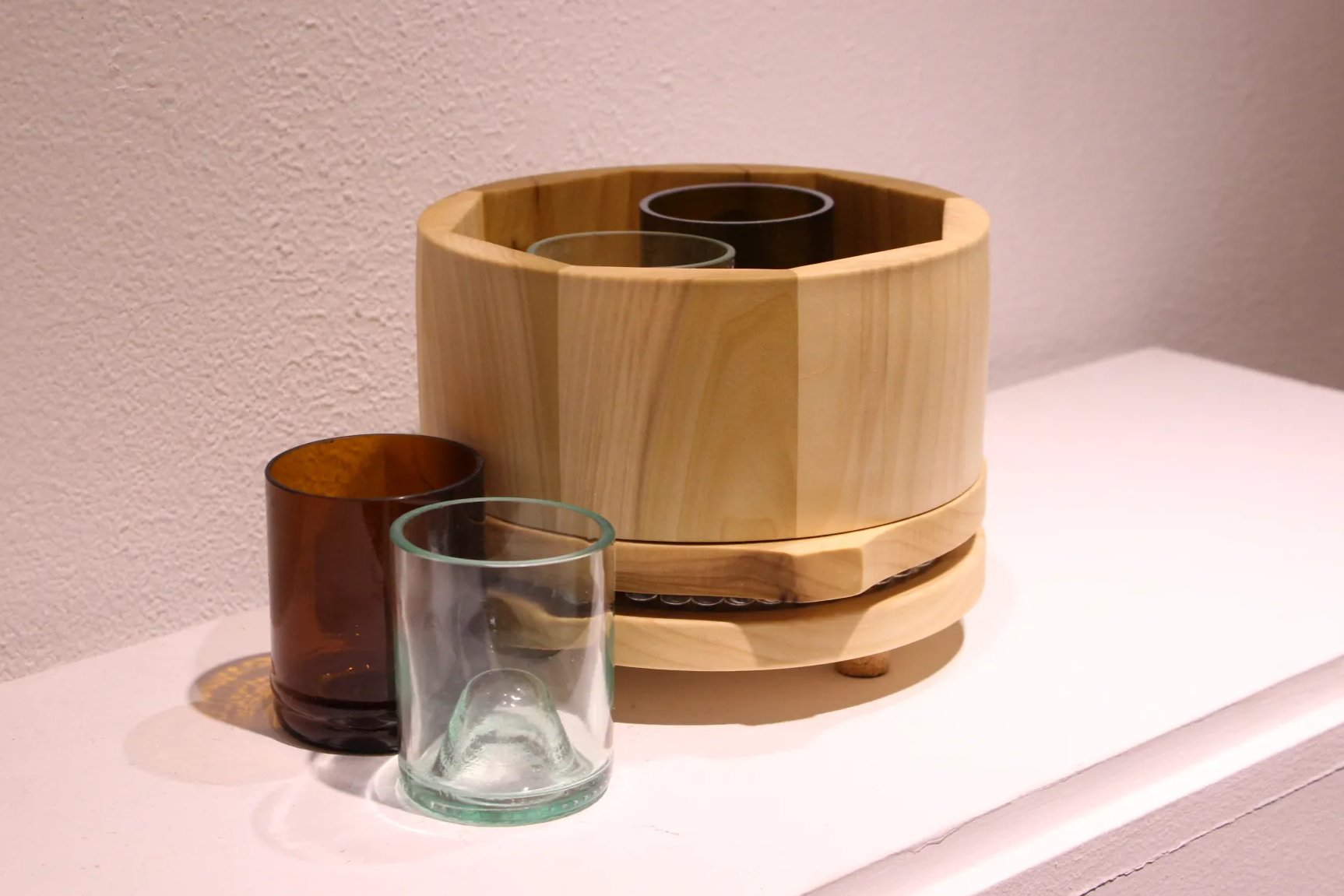 wooden utensil holder