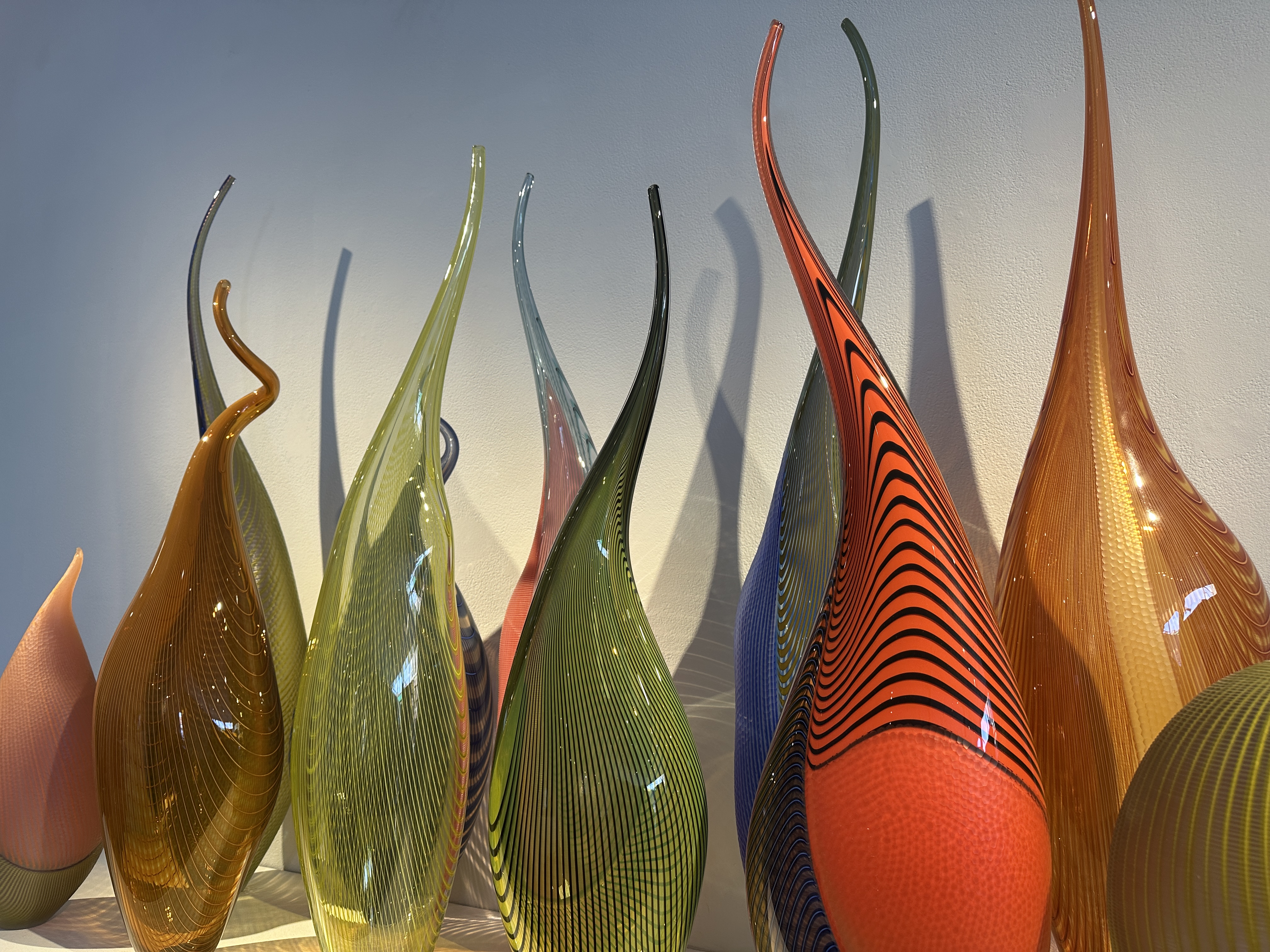 colorful glass vases