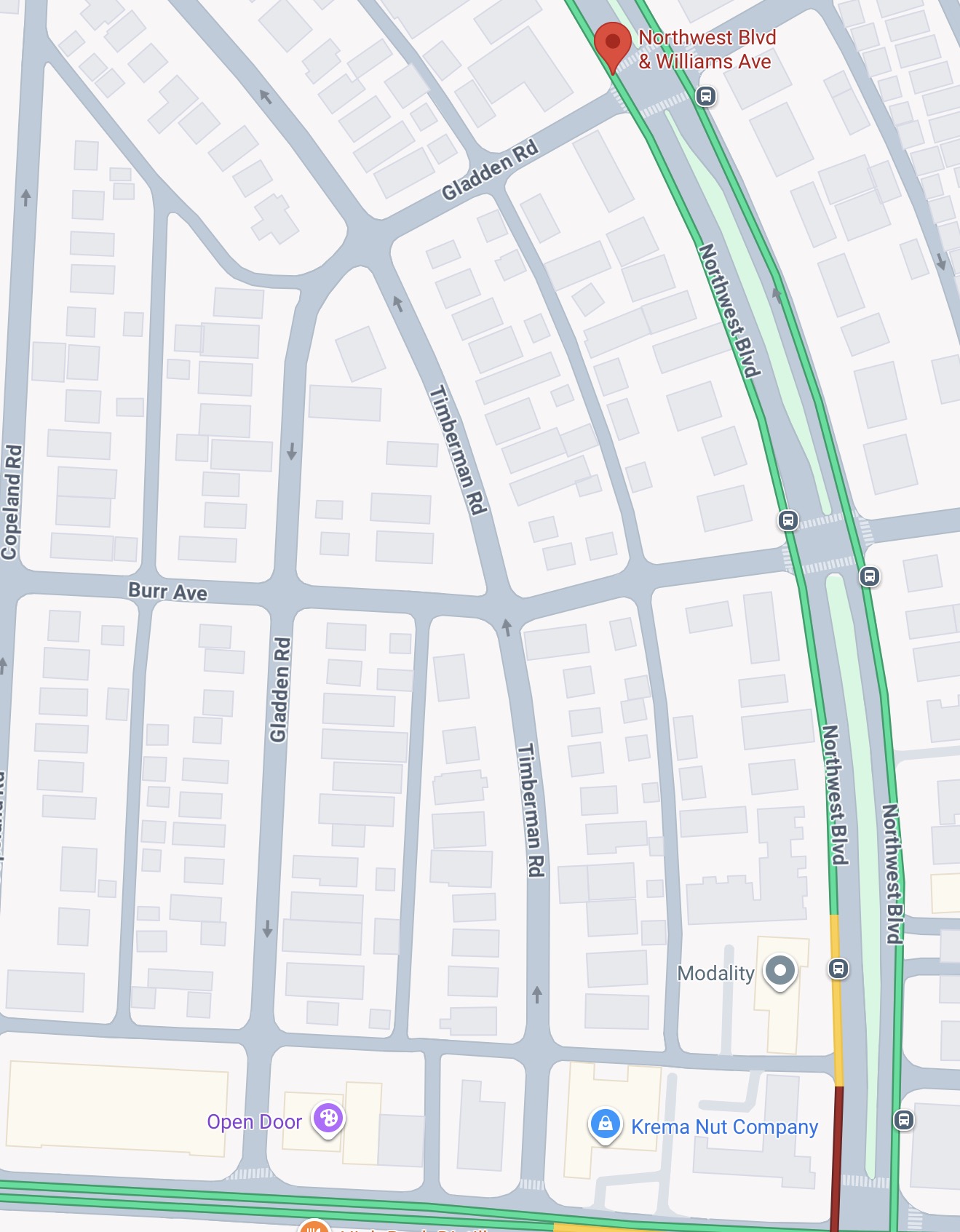 map location for open door studios