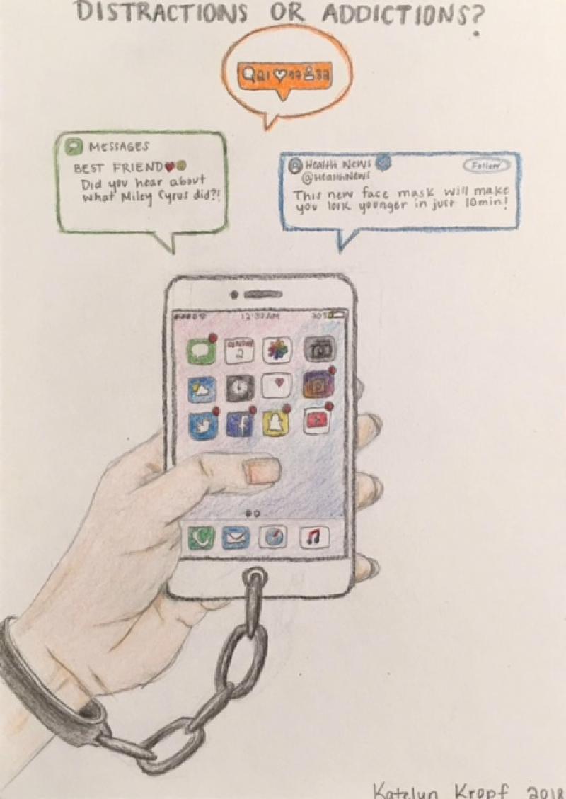 drawing of iphone 