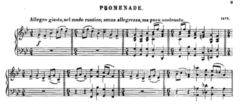 Sheet music for a piece called "Promenade"