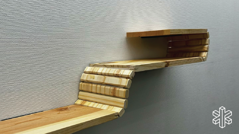 shelf that bends and adjusts