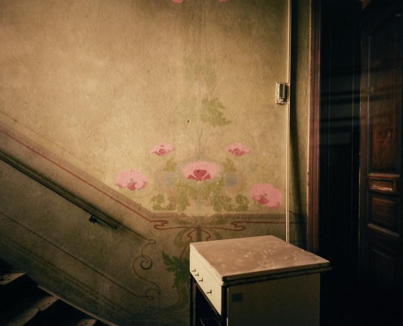 Interior Stairwell of an Abandoned Apartment near Dresden 