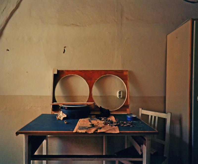 A table with items in an Abandoned House, Am Kirchberg