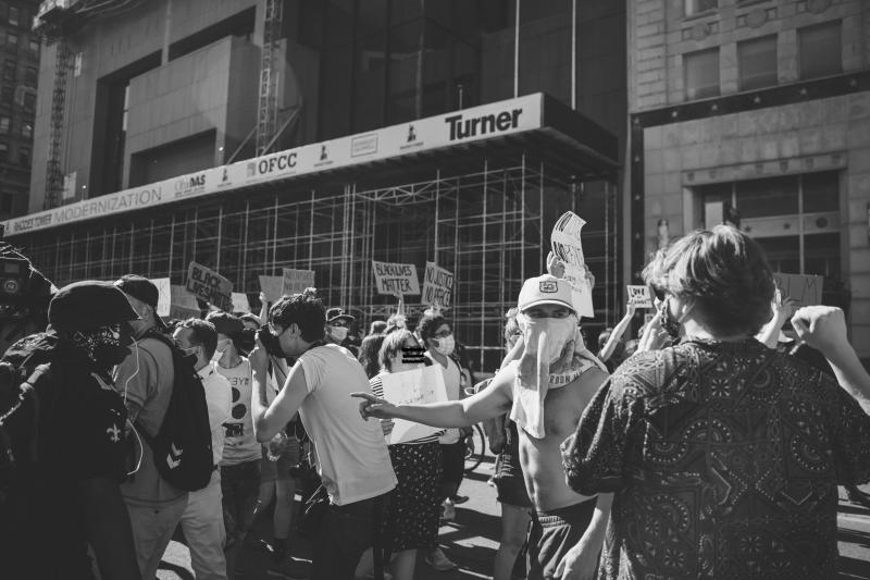 BLM protesters in downtown columbus 
