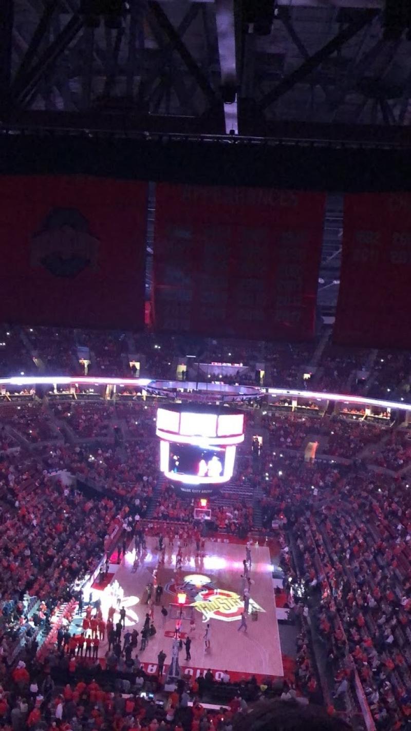 college basketball arena on gameday 