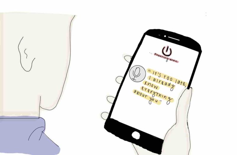 person looking at phone