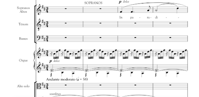 Sheet music for "In Paradisum"