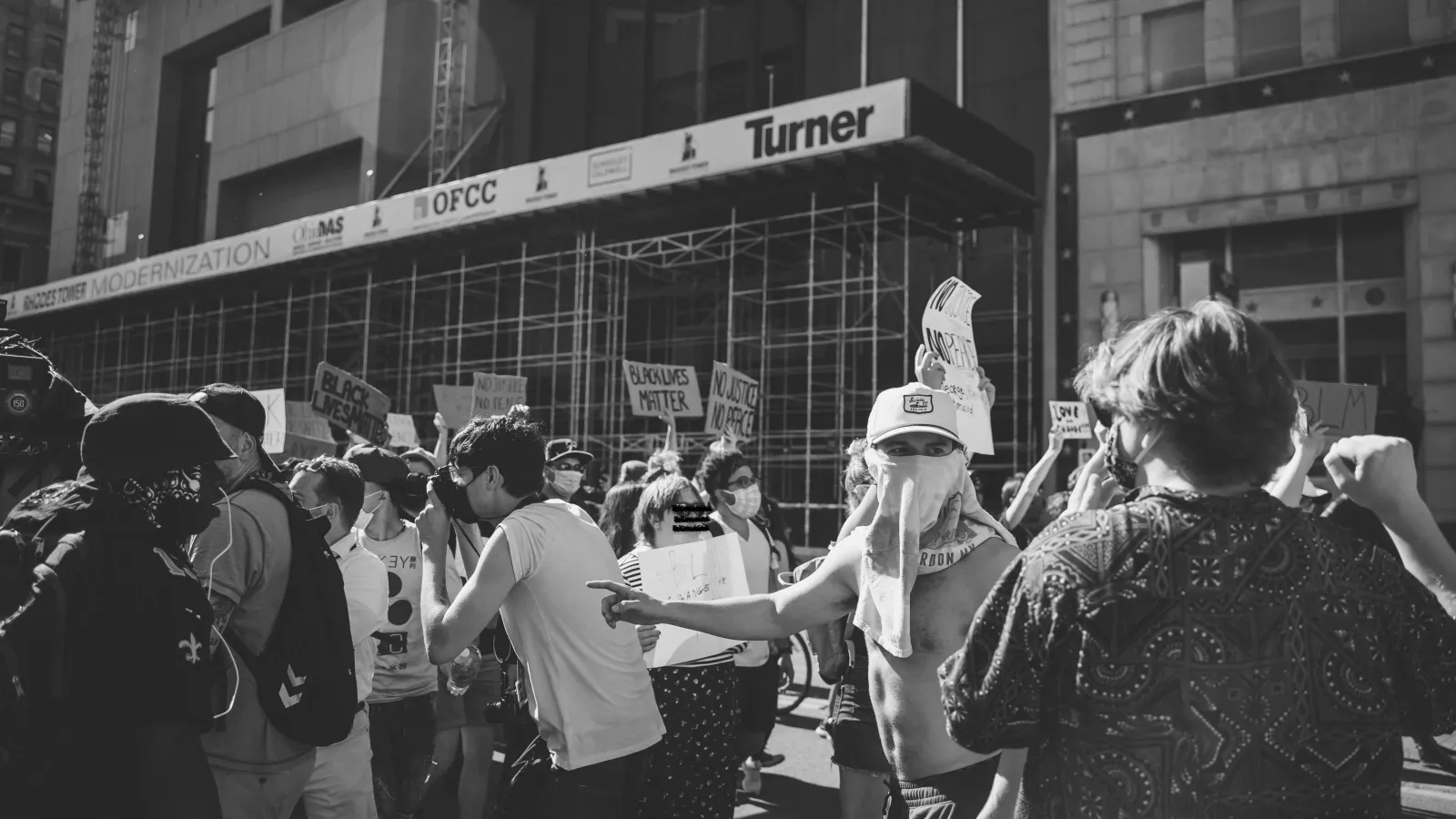 BLM protesters in downtown columbus 