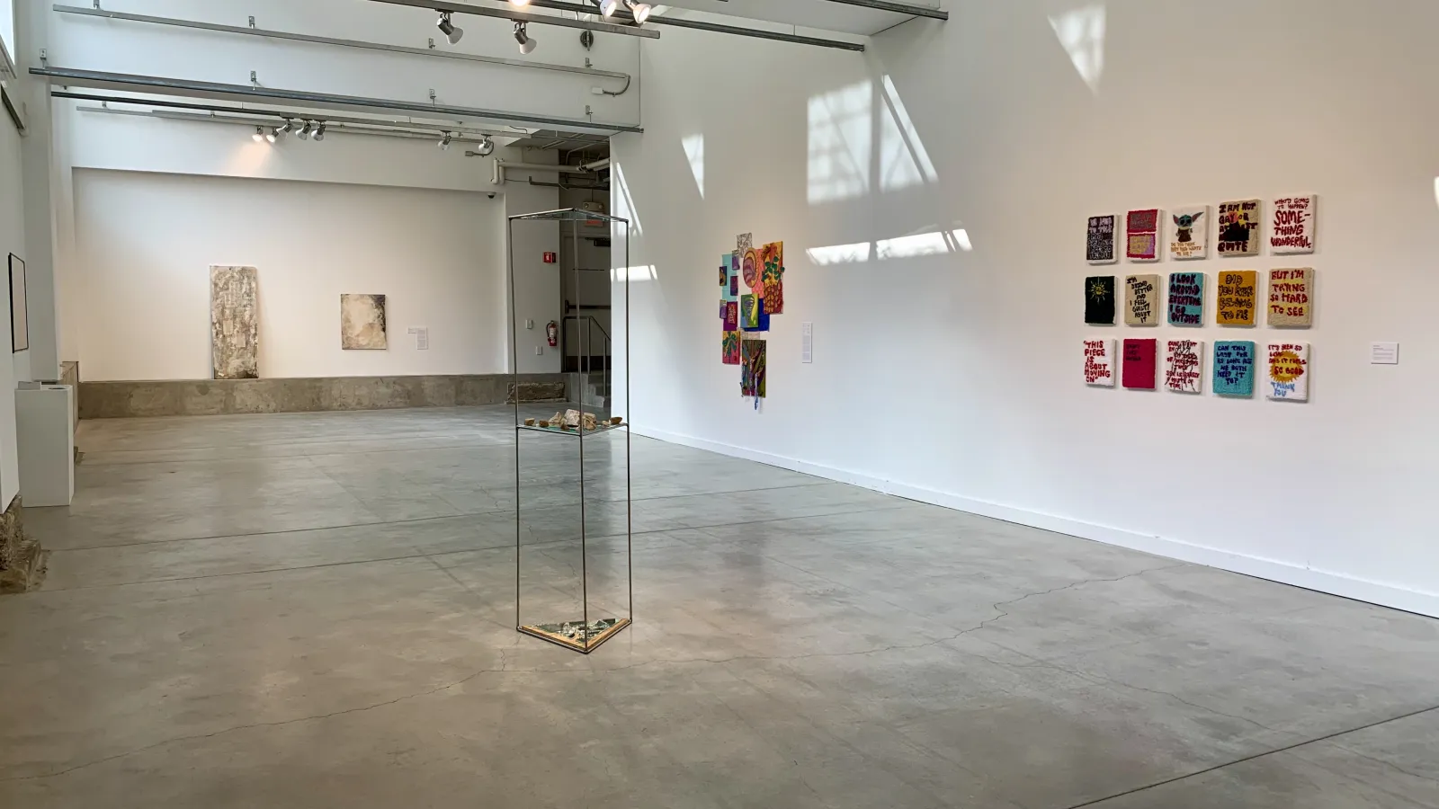 gallery view of the AU BFA Senior Projects Exhibition at UAS 