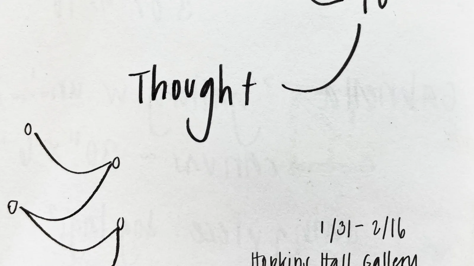 title image with text for Thought to Thought exhibition