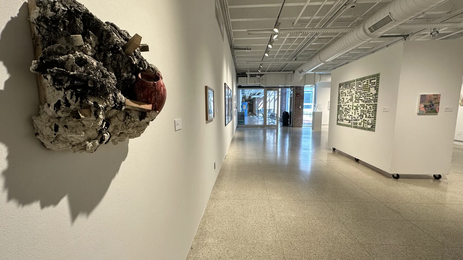 Overview of Associated Faculty & Staff Exhibition in Hopkins Hall gallery