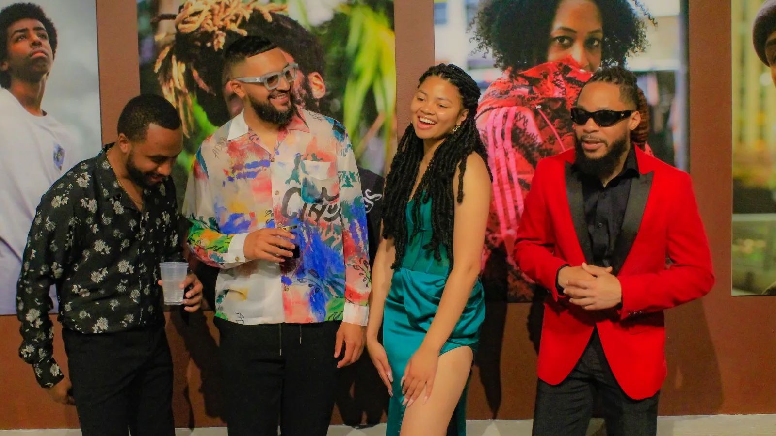Dr. Terron Banner (right) alongside Iyana Hill, Mario Hairston, and Chris Hearn—all founding members of the Irrepressible Soul Collective—at the Irrepressible Soul fashion ball in June 2023