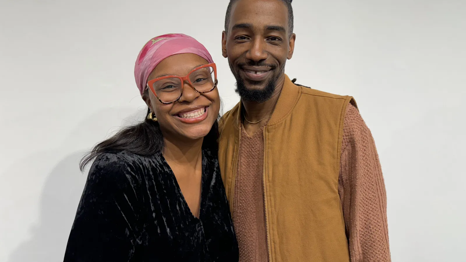 Ajanae and Arris' smiling at the camera