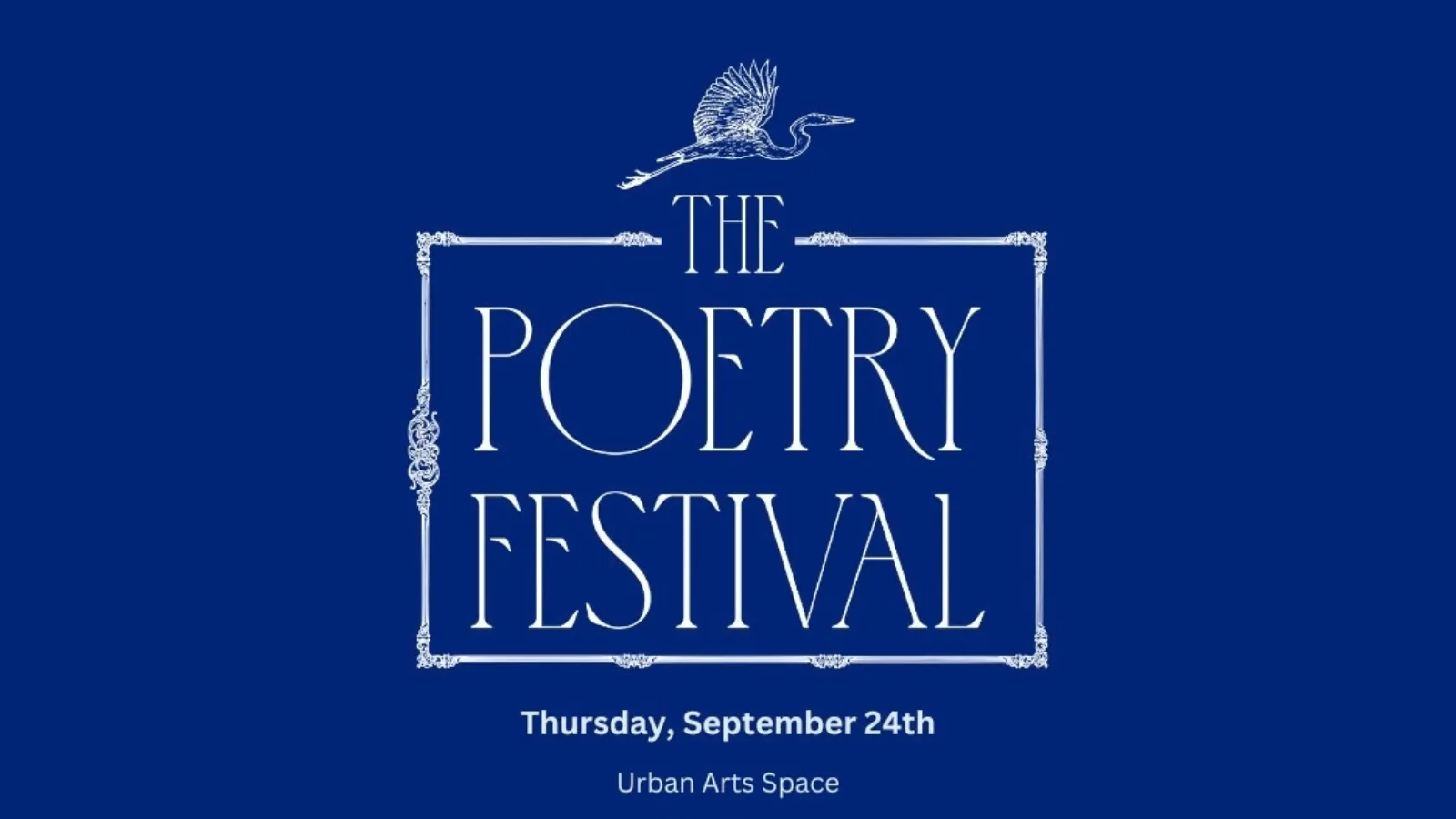 the poetry festival with bird logo