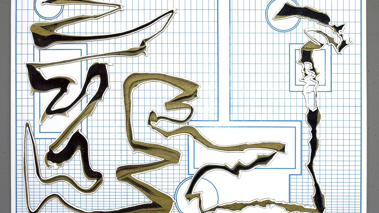 Image of Keith Garubba: "Postdetermined Grid No. 1," silkscreen, acrylic, lasercut museum board, 2012
