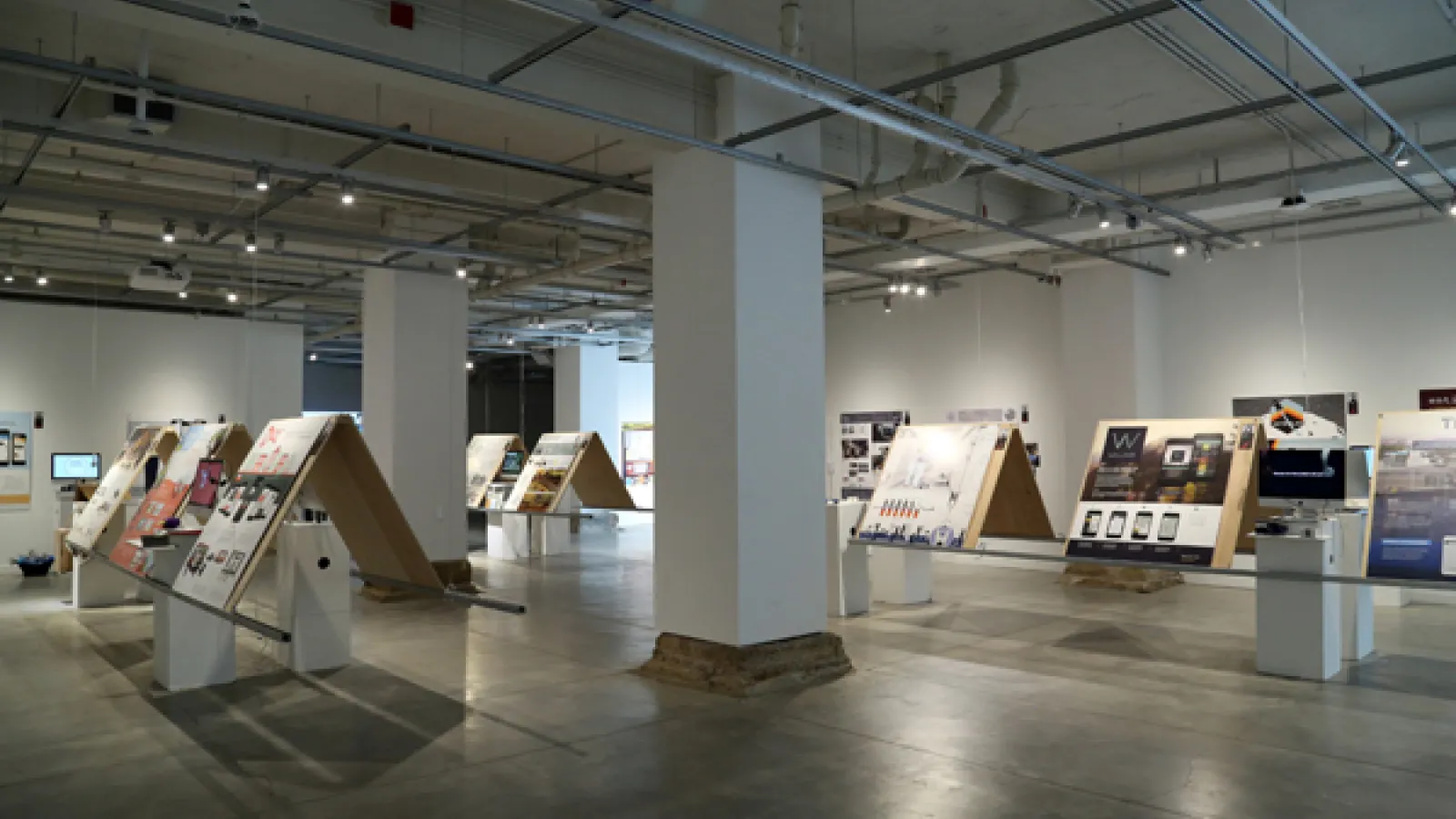 gallery view of design exhibition