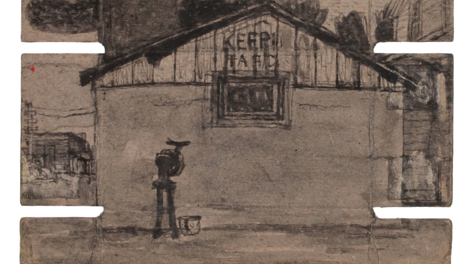 James Castle: "Untitled," found paper, soot. Credit: James Castle Collection and Archive, Boise, Idaho