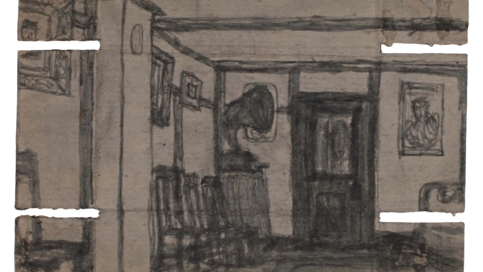 James Castle: "Untitled," found paper, soot. Credit: James Castle Collection and Archive, Boise, Idaho