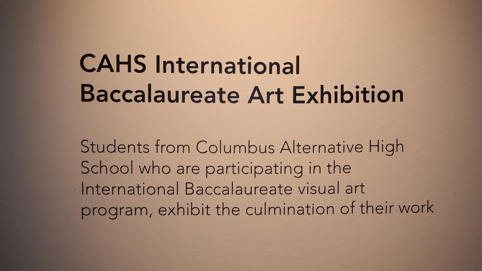 Columbus Alternative High School Baccalaureate Exhibition