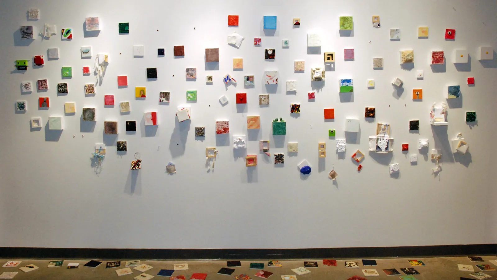 Kaycee Moore: "Unwanted Kittens," paint on canvas, tile, 2011-2012