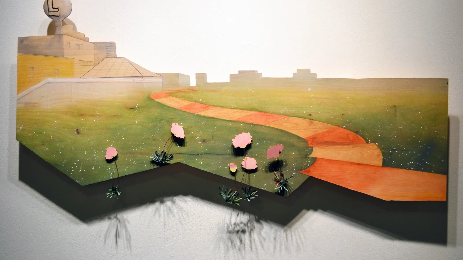 Image of Lisa McLymont: "Sea Thrift," copper, acrylic, steel, wool, 2013