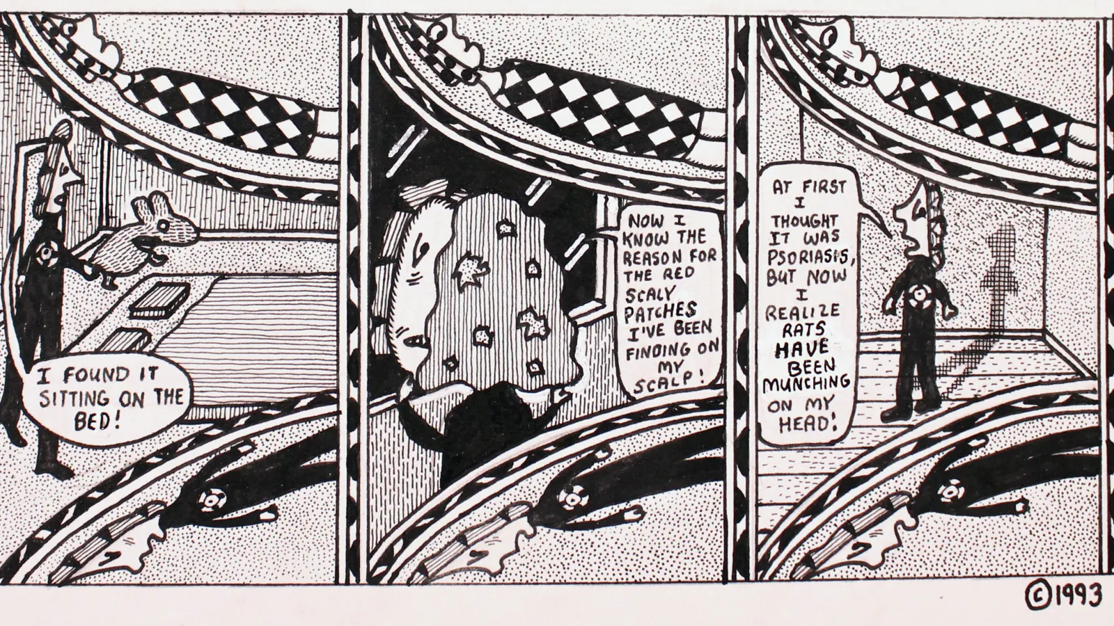 Mark Beyer: "Amy and Jordan comic strip" (detail), 1993