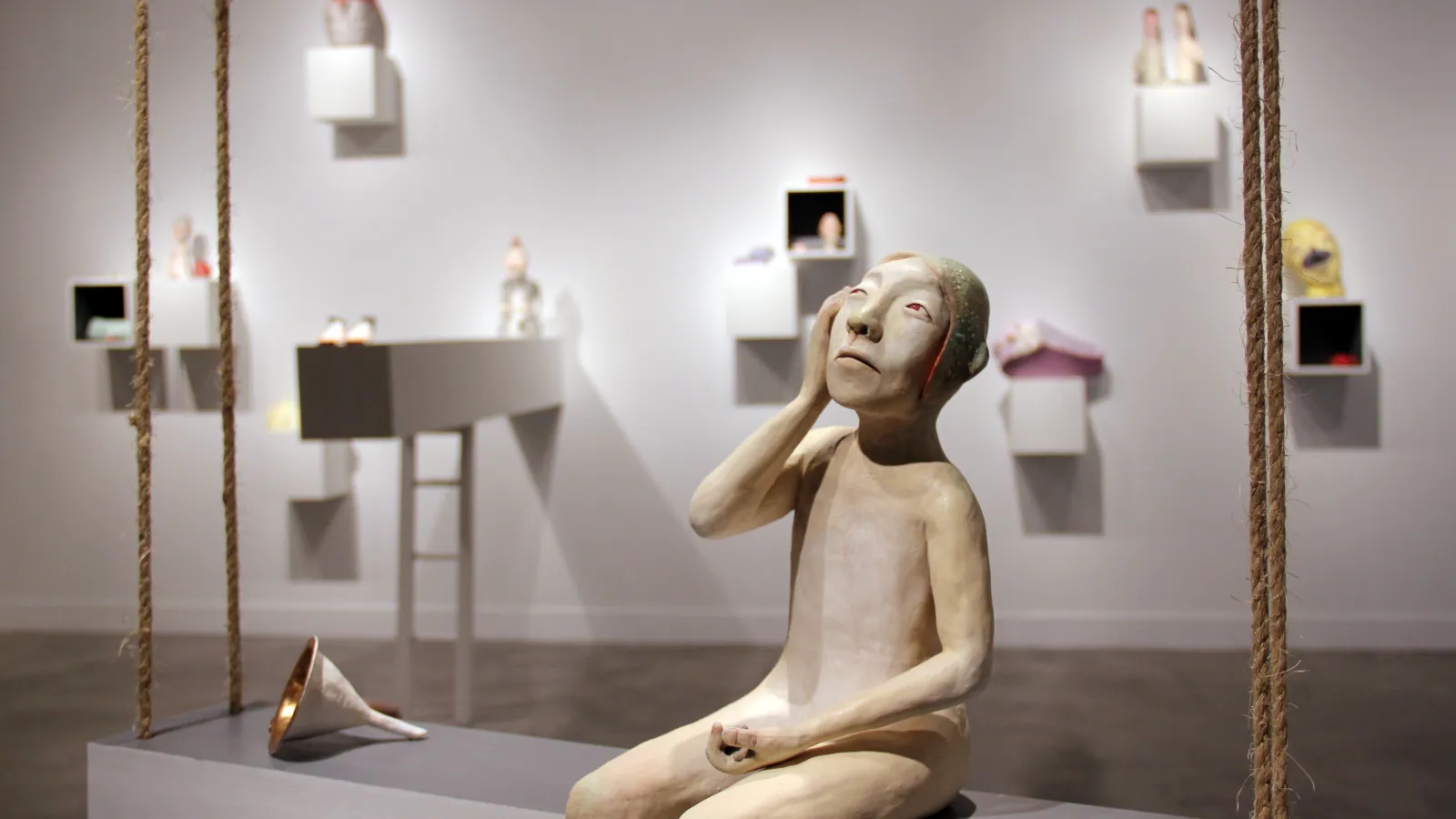 Image of Gun Young Kim: "Silent," earthenware clay, glaze, 2014