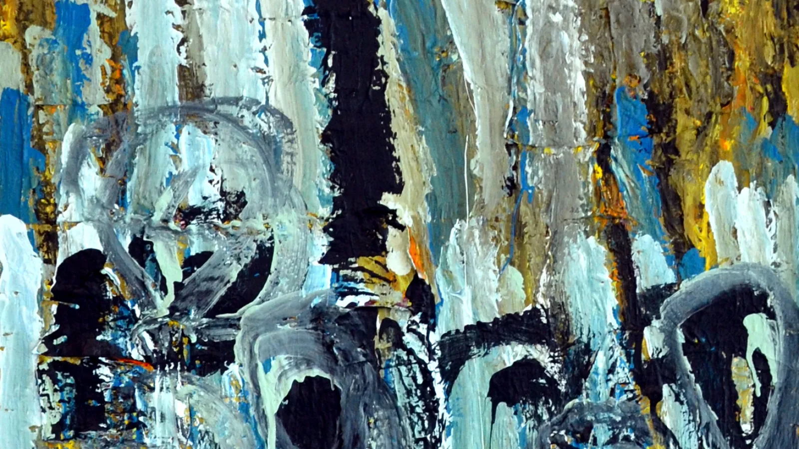 Larry Ross: "Waterfall Abstraction," acrylic. Image from Open Door Art Studio