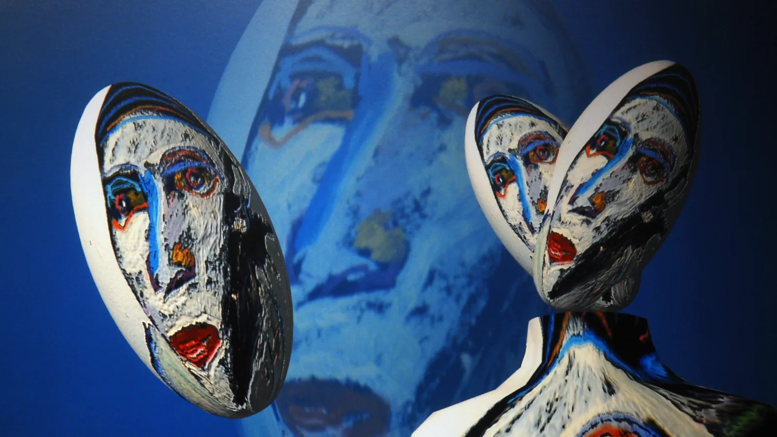 Mask of Fear, oil on canvas, unix environment, 1989