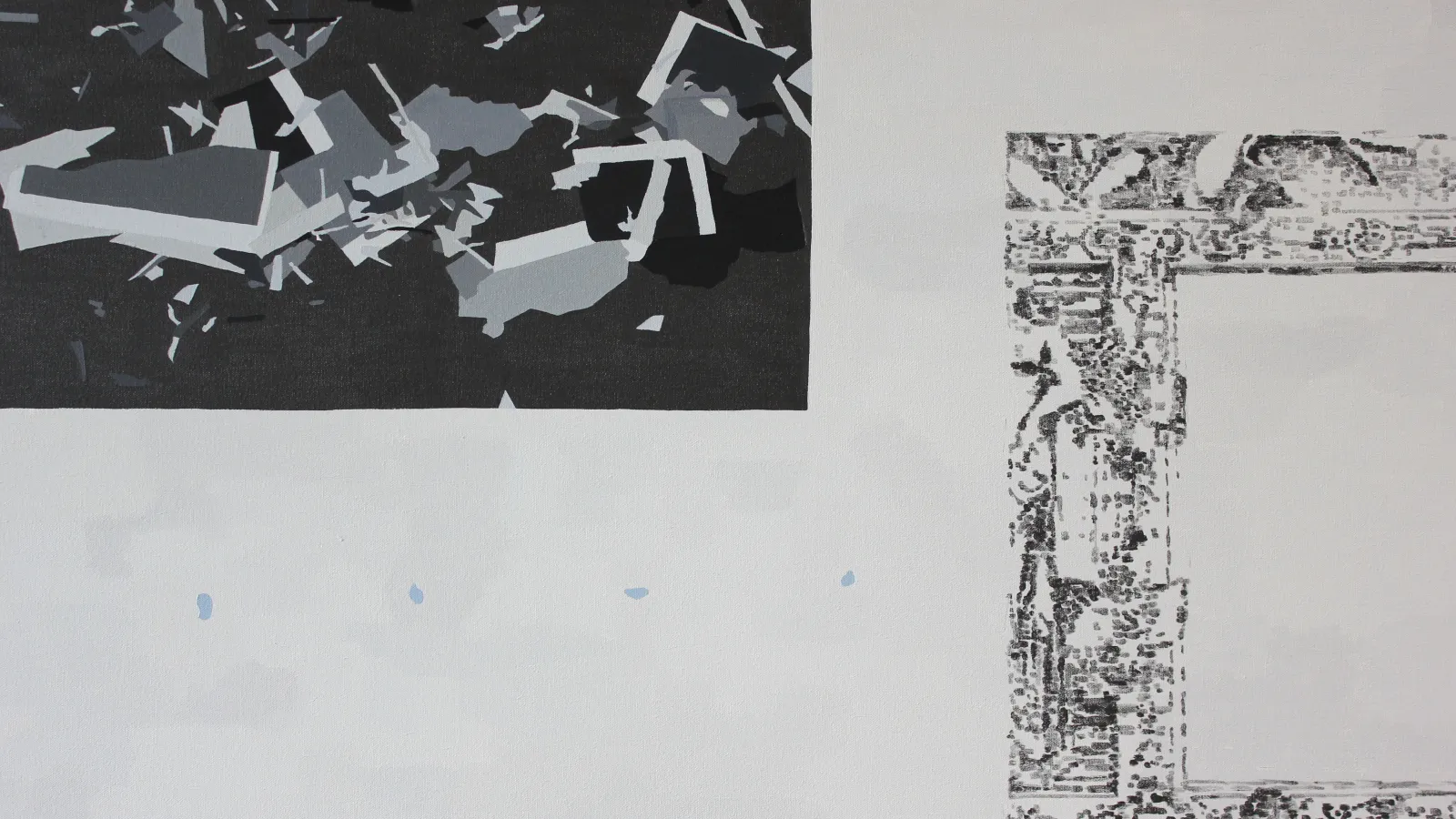Image of Beth Harland:"Notes for Another Time 2 (detail)", oil on canvas, 2013