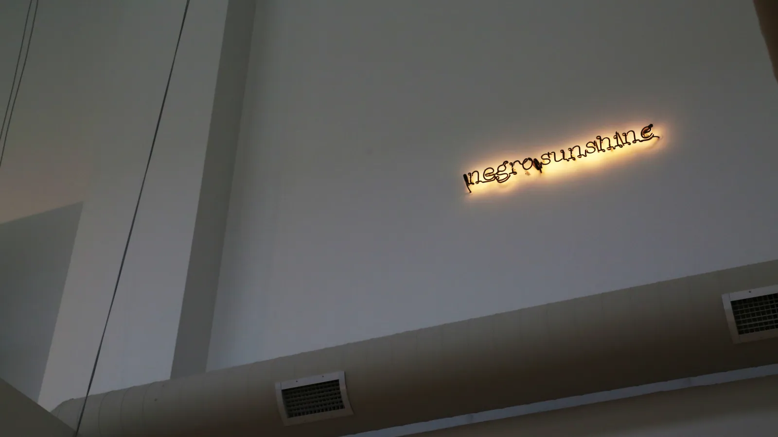 Installation view, Glenn Ligon, Warm, Broad Glow, (2005). Photo by Grace Bowen