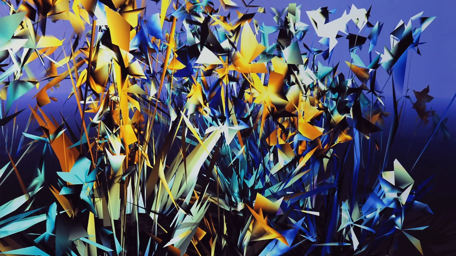 Origami Flowers, Frame 89 simpleFLRS series, unix environment, 2005