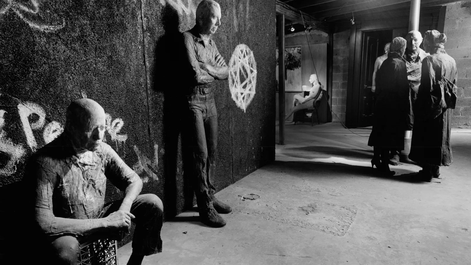 Donald Lokuta: Room 9 with, "The Graffiti Wall," and "Chance Meeting," #2, 2000.