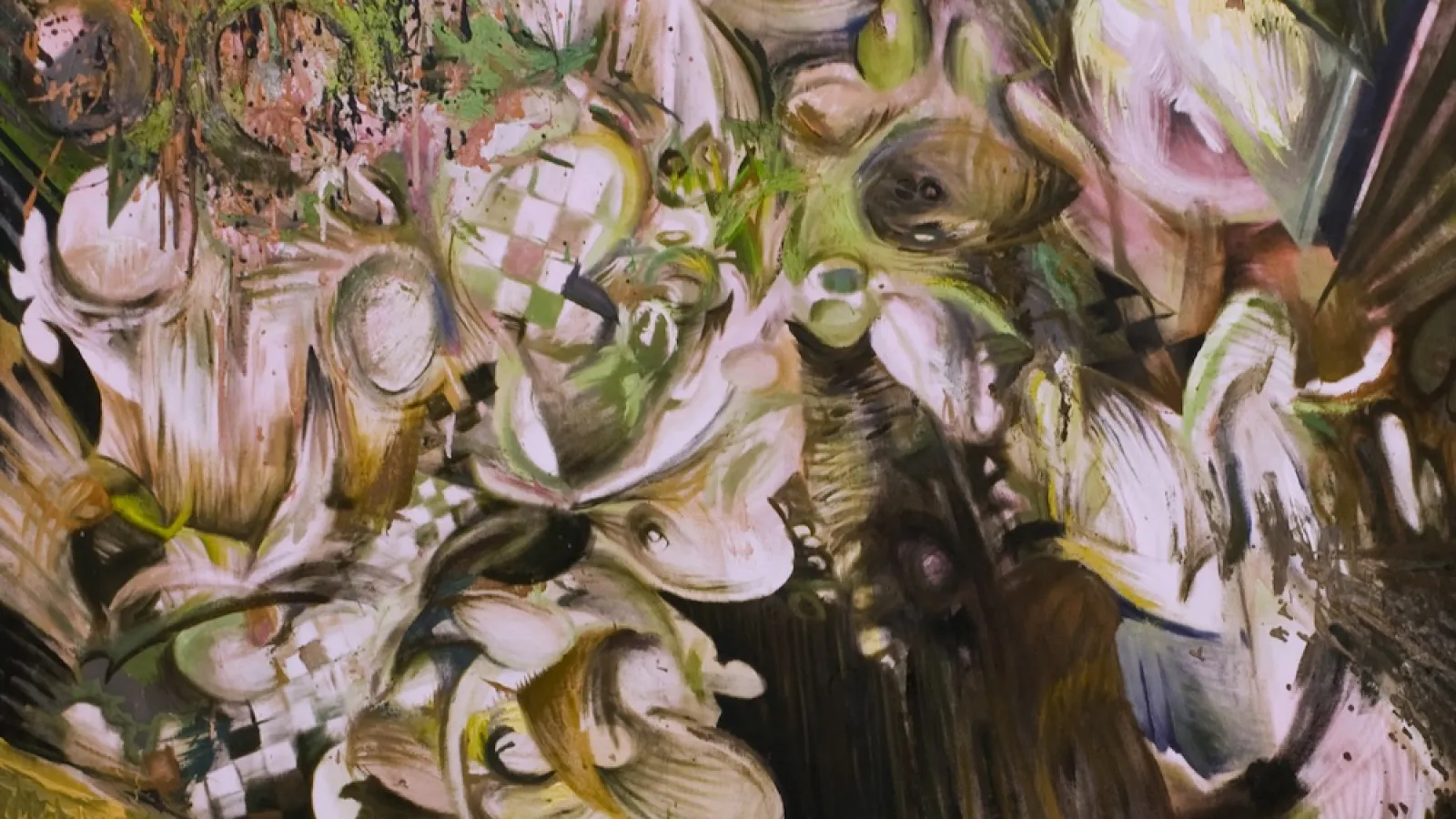 Ross Caliendo, Babies/Branches/Business, acrylic base, oil on canvas