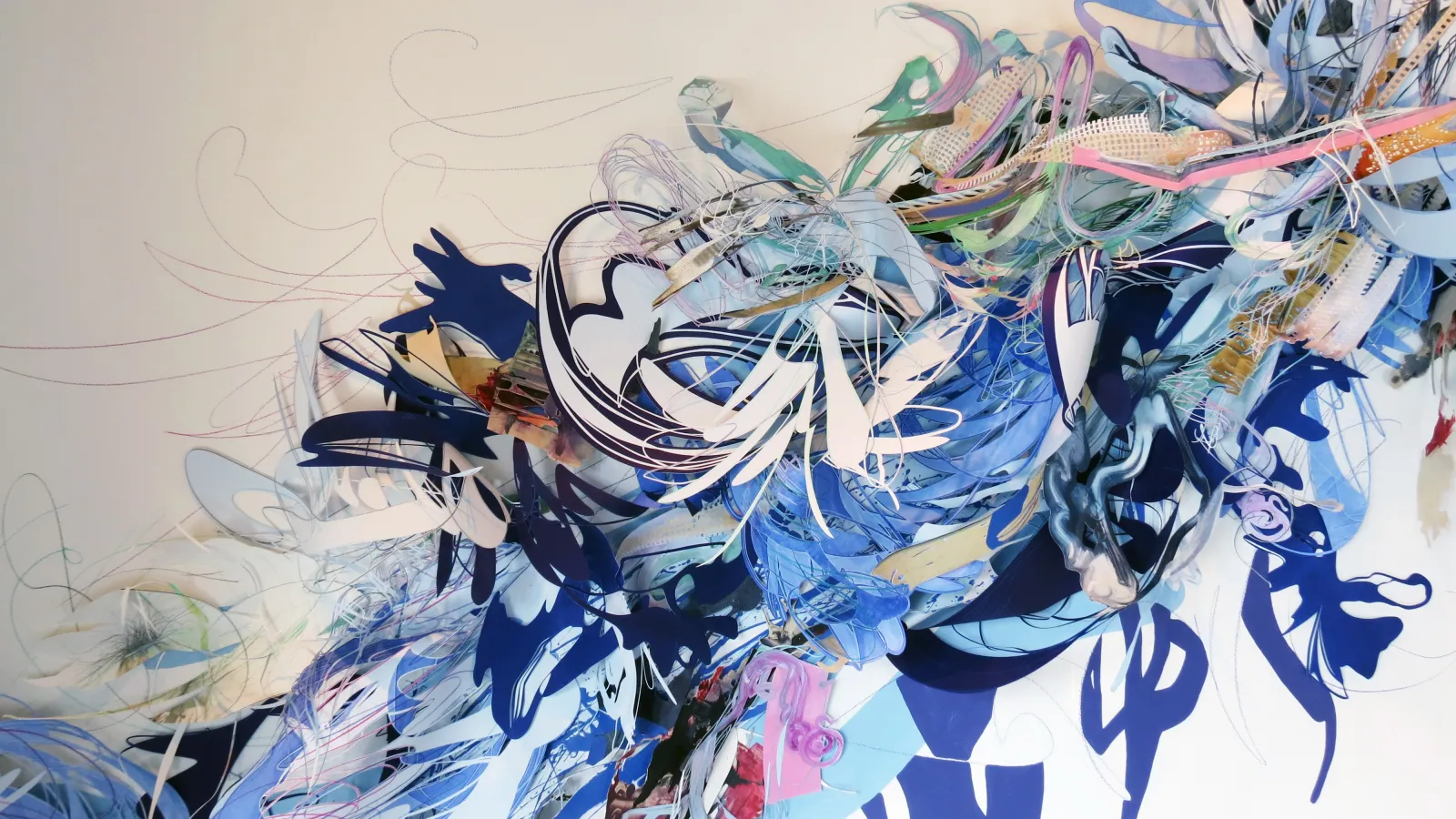 Samantha Parker Salazar: "Skyview 837 (detail)", intaglio, cut paper, plexi rod, paint, drawing, digital, 2014