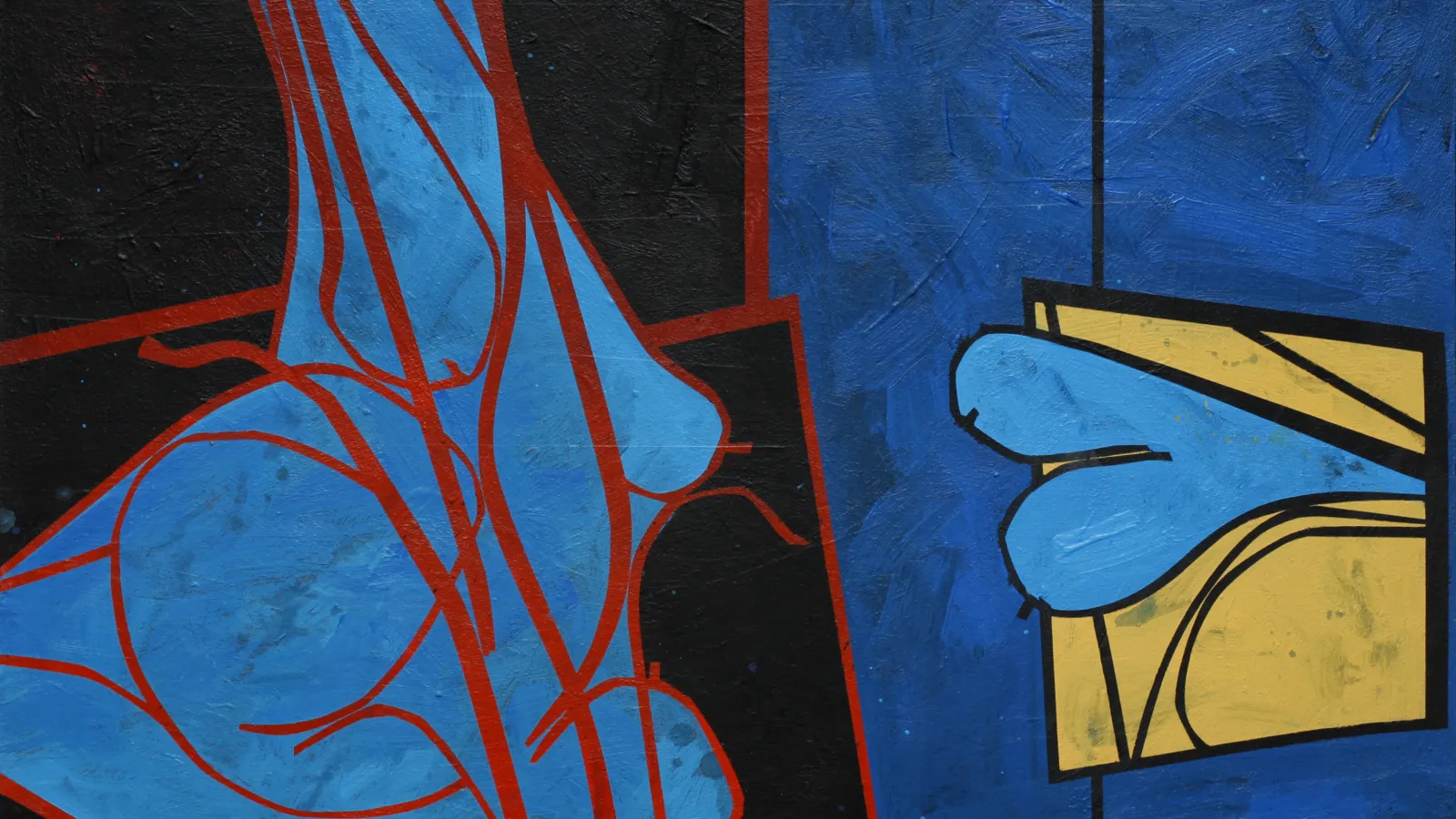 E.F. Hebner, Attractor, 1996, acrylic on masonite, 32 x 32