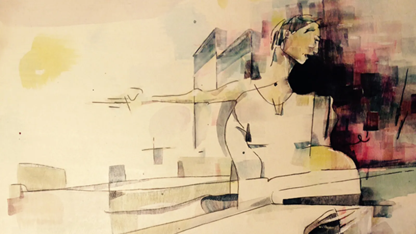 Kevin Cardoso: "Cease and Desist(detail)," acrylic and ink on plywood, 2015