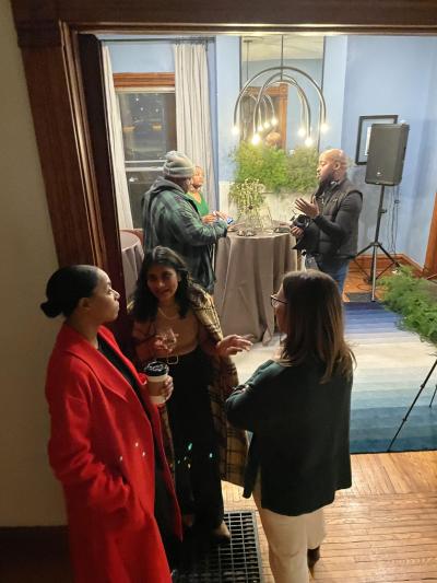 guests chatting at Porlock Manor