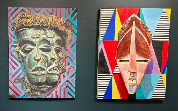 Two of Arris' J. Cohen's paintings side by side