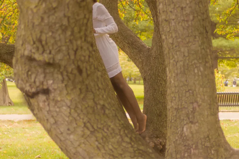 Woman and a tree