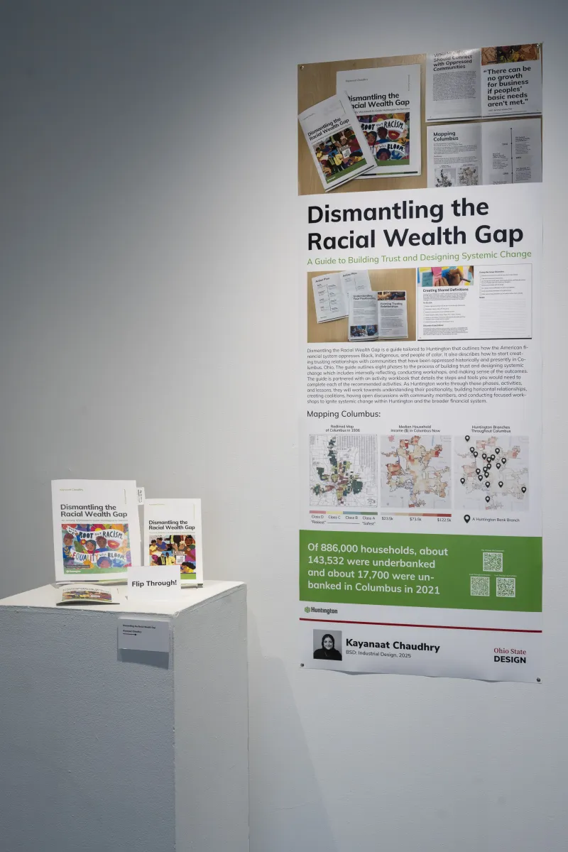 design signage for dismantling the racial wealth gap project
