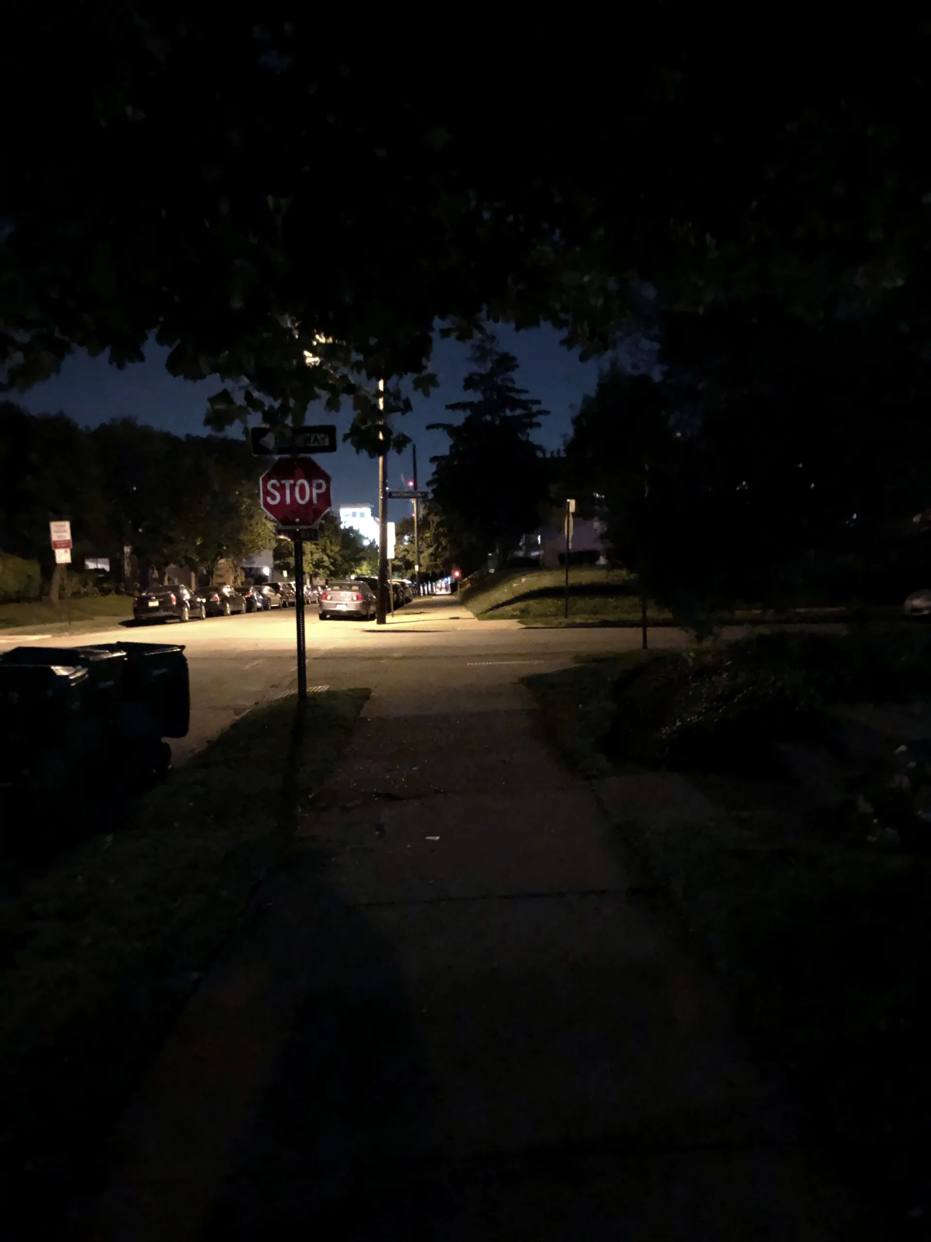 stopsign at night