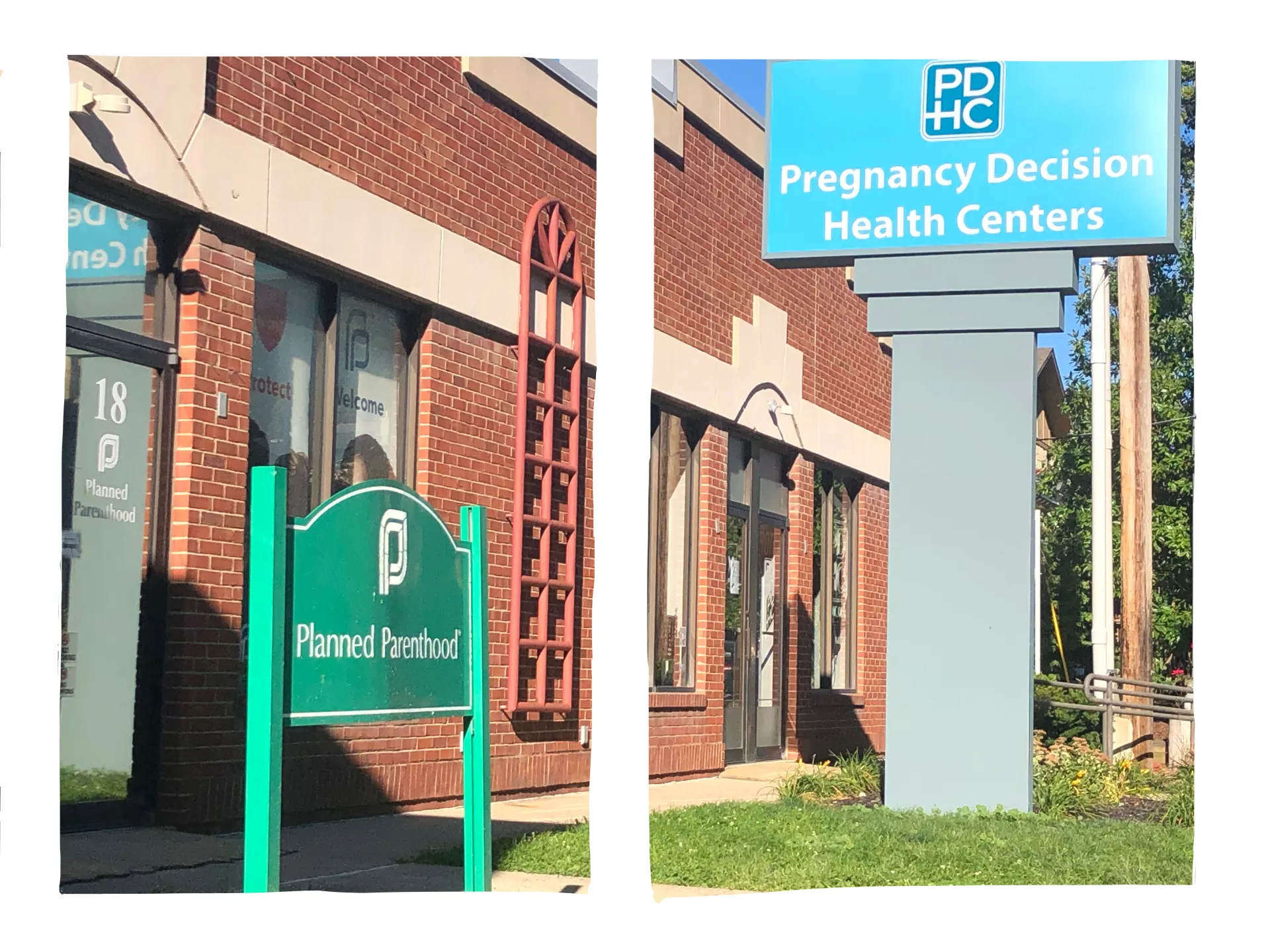 outside of Planned Parenthood building
