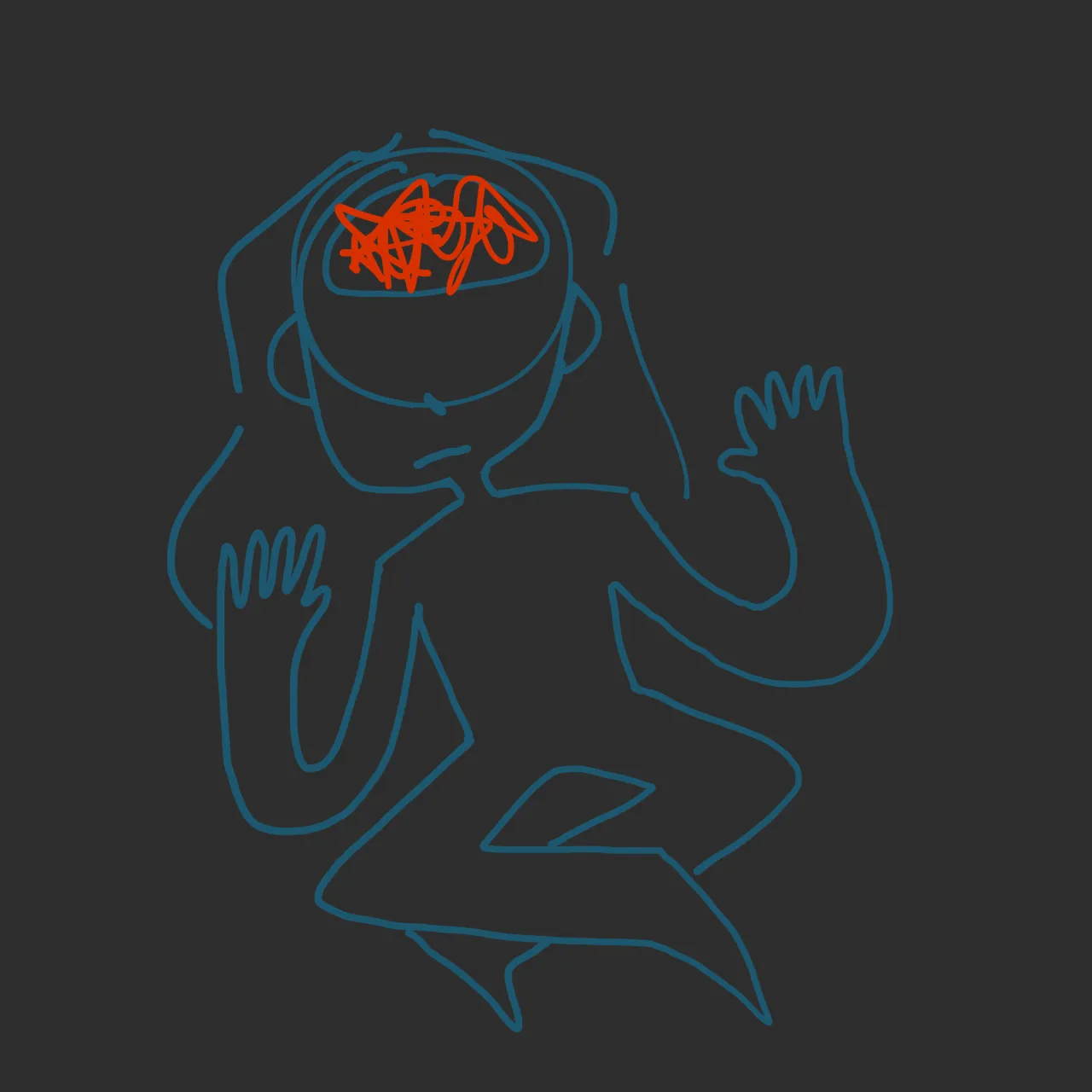 gif if a person pulling out thoughts from their brain