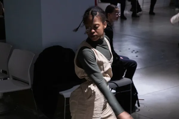 A photo of one of the dancers in motion during the performance.