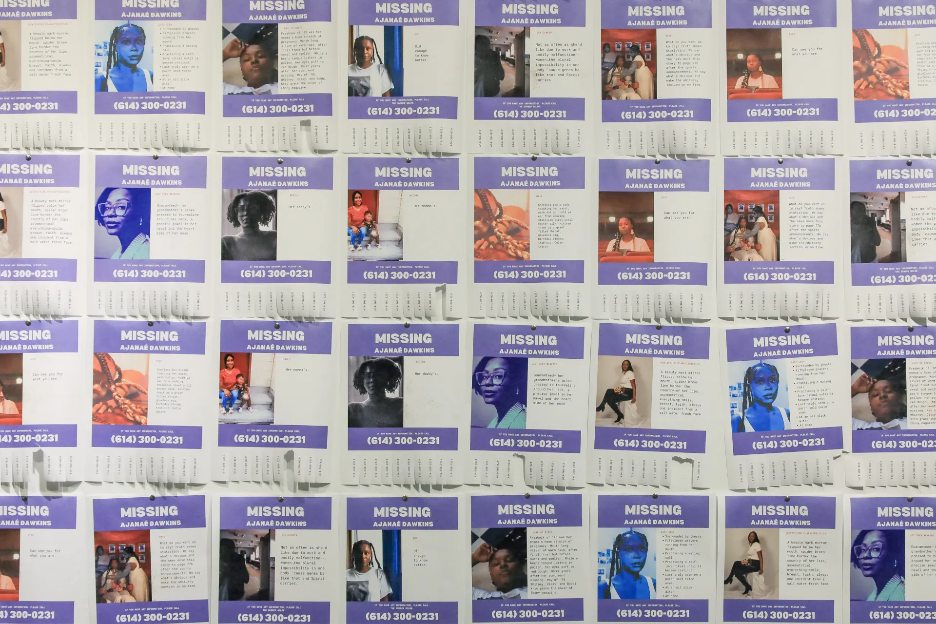 wall of missing posters