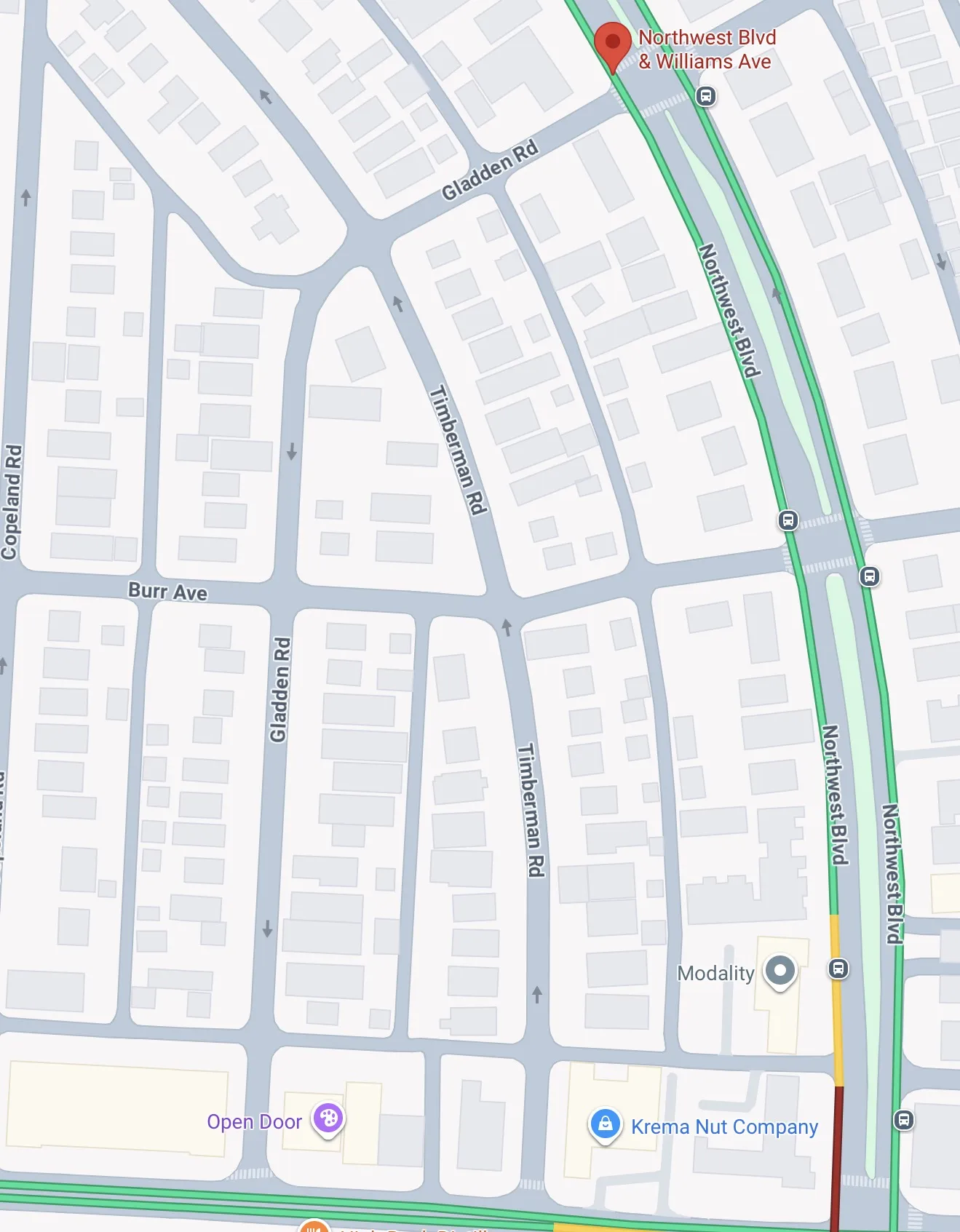 map location for open door studios