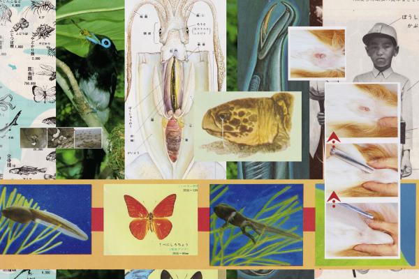 collaborative animals poster, collage of animal imagery
